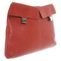 Delvaux Handtasche aus Leder in Rot