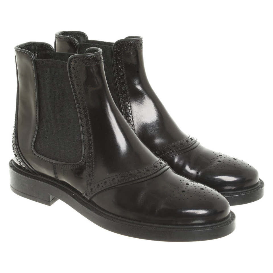 Tod's Stiefeletten aus Leder in Schwarz