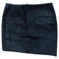 Turnover Skirt Suede in Black
