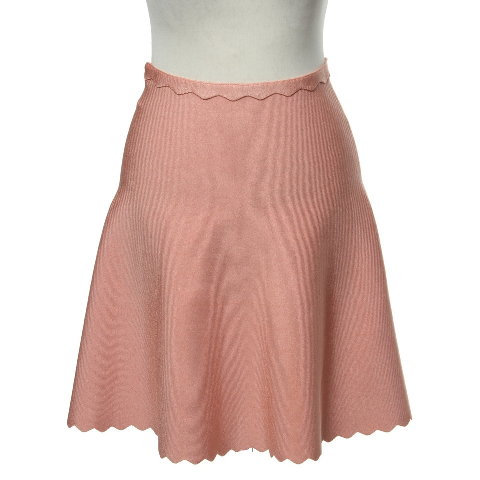 Hervé Léger Salmon-colored skirt