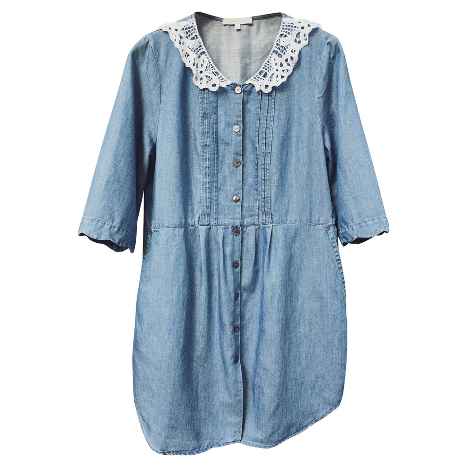 Sandro Robe en Coton en Bleu