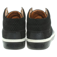 Jimmy Choo Sneakers aus Leder in Schwarz