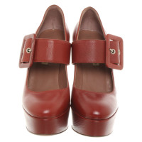 L'autre Chose Pumps/Peeptoes Leather in Red