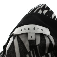 Sandro Mini rok in zwart wit