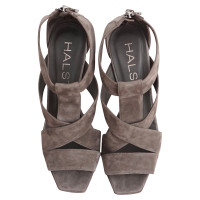 Halston Heritage Sandals Suede in Taupe