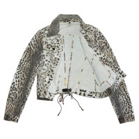 Just Cavalli Cotton jacket with animal print