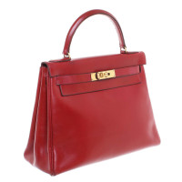 Hermès Kelly Bag 28 Leather in Red