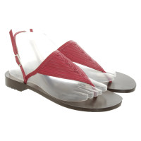 Escada Sandals Leather in Fuchsia