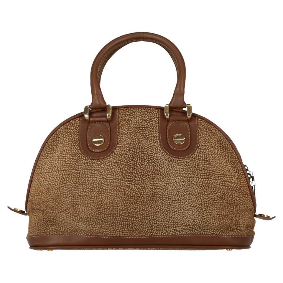 Borbonese Handbag Suede in Brown