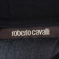 Roberto Cavalli Black silk trousers in a biker look