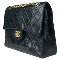 Chanel Classic Flap Bag Leer in Zwart