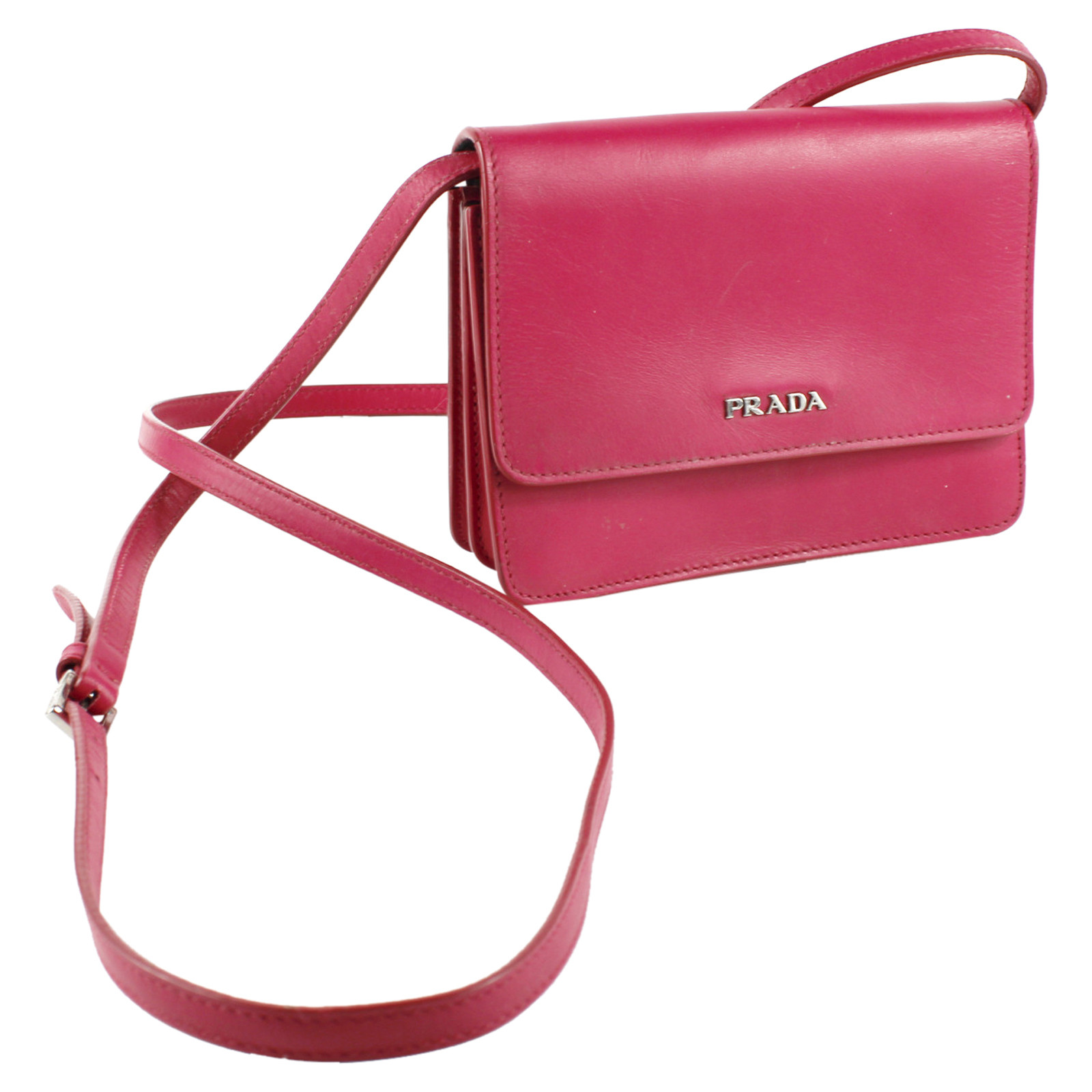 Prada Shoulder bag Leather in Fuchsia - Second Hand Prada Shoulder bag  Leather in Fuchsia buy used for 332€ (5812996)