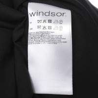 Windsor zijden jurk in zwart / White