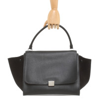 Céline Trapeze Large aus Leder in Schwarz