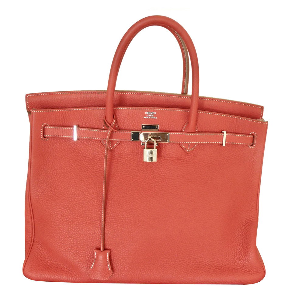Hermès Birkin Bag 40 in Pelle in Rosso