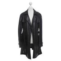 Hugo Boss Lederen jas in zwart
