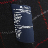 Burberry manteau de laine en bleu foncé