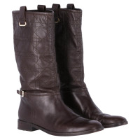 Christian Dior Stiefel aus Leder in Braun