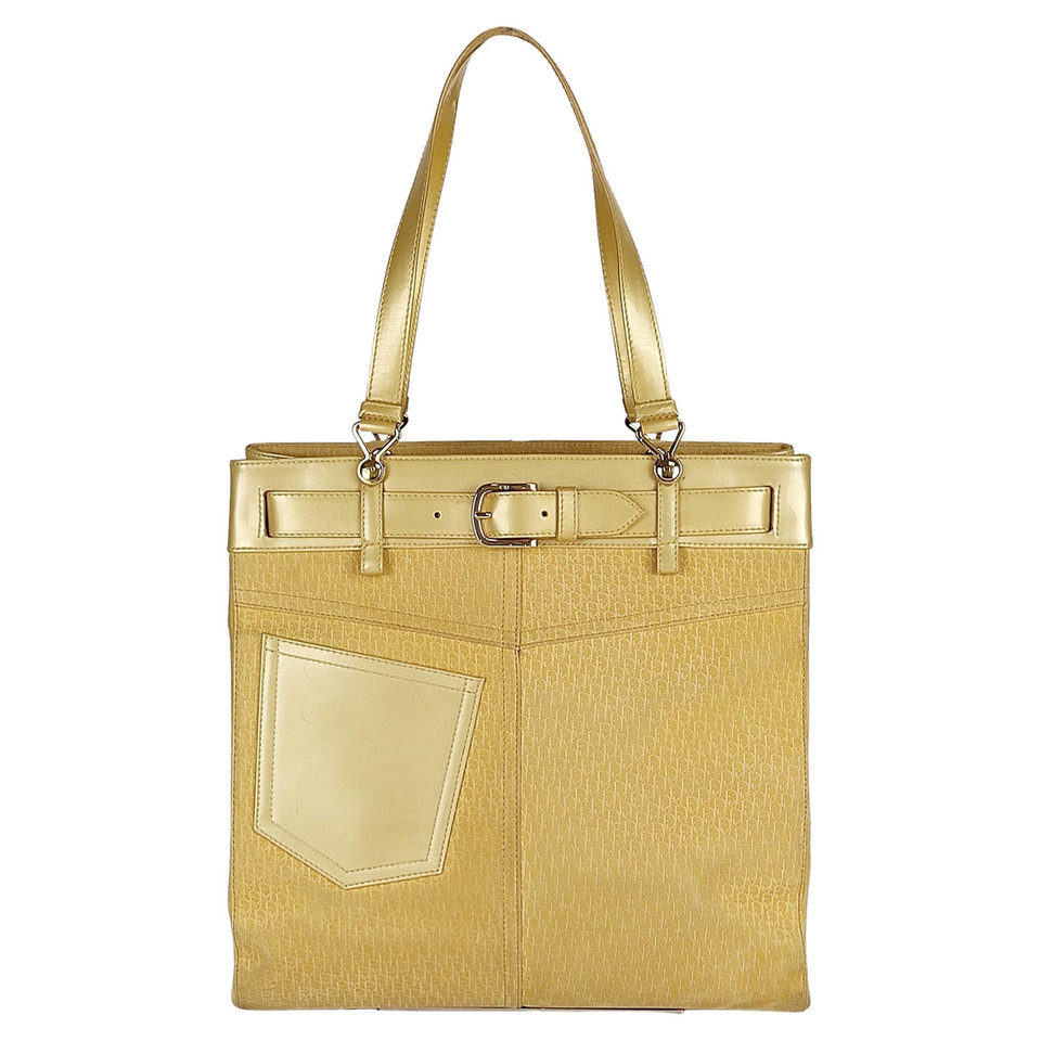 Christian Dior Tote Bag aus Wildleder in Gold