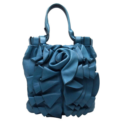 Valentino Garavani Rose Petale  Bag in Pelle in Blu