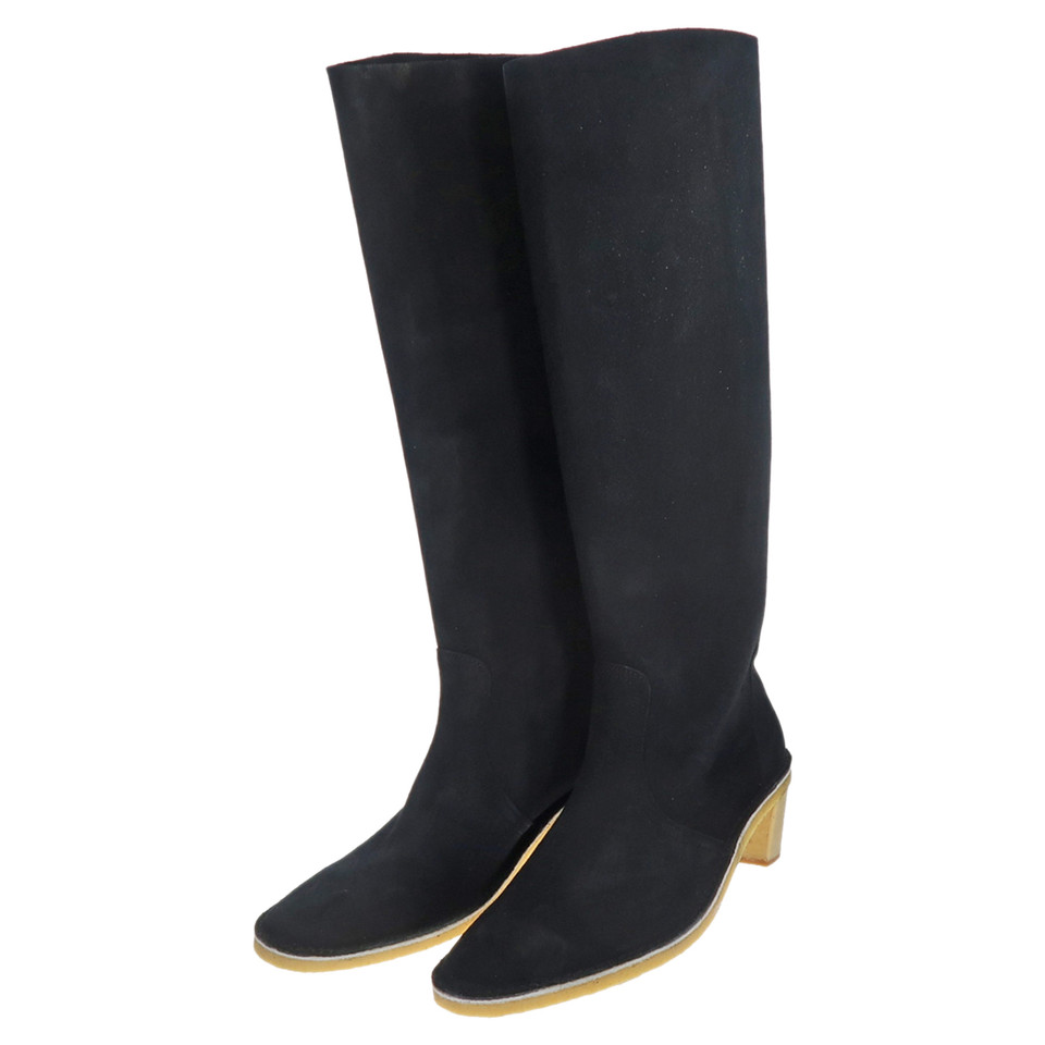 Pierre Hardy Bottes en Daim en Noir