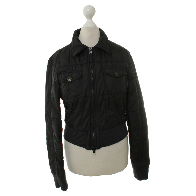 Armani Jeans Short Quilted Jacket in anthracite