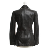 Nusco Leather Blazer in Black