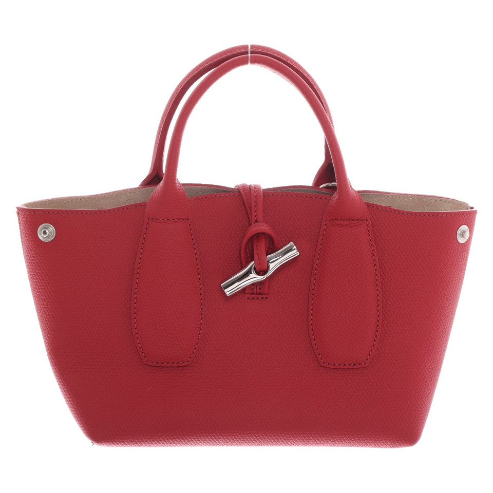 Longchamp Handtasche aus Leder in Rot