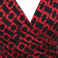 Diane Von Furstenberg Wrap jurk in rood / zwart