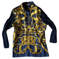 Hermès Oberteil aus Seide in Blau