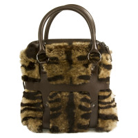 Salvatore Ferragamo Tote Bag with fur trim