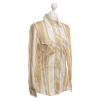 Strenesse Blue Striped Blouse in white/beige