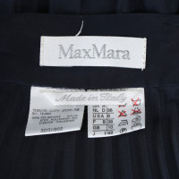 Max Mara Jupe plissée en bleu foncé