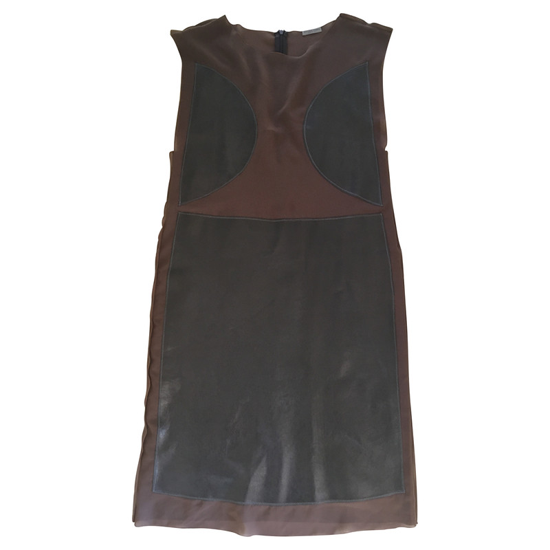 Bottega Veneta Silk-leather mix dress