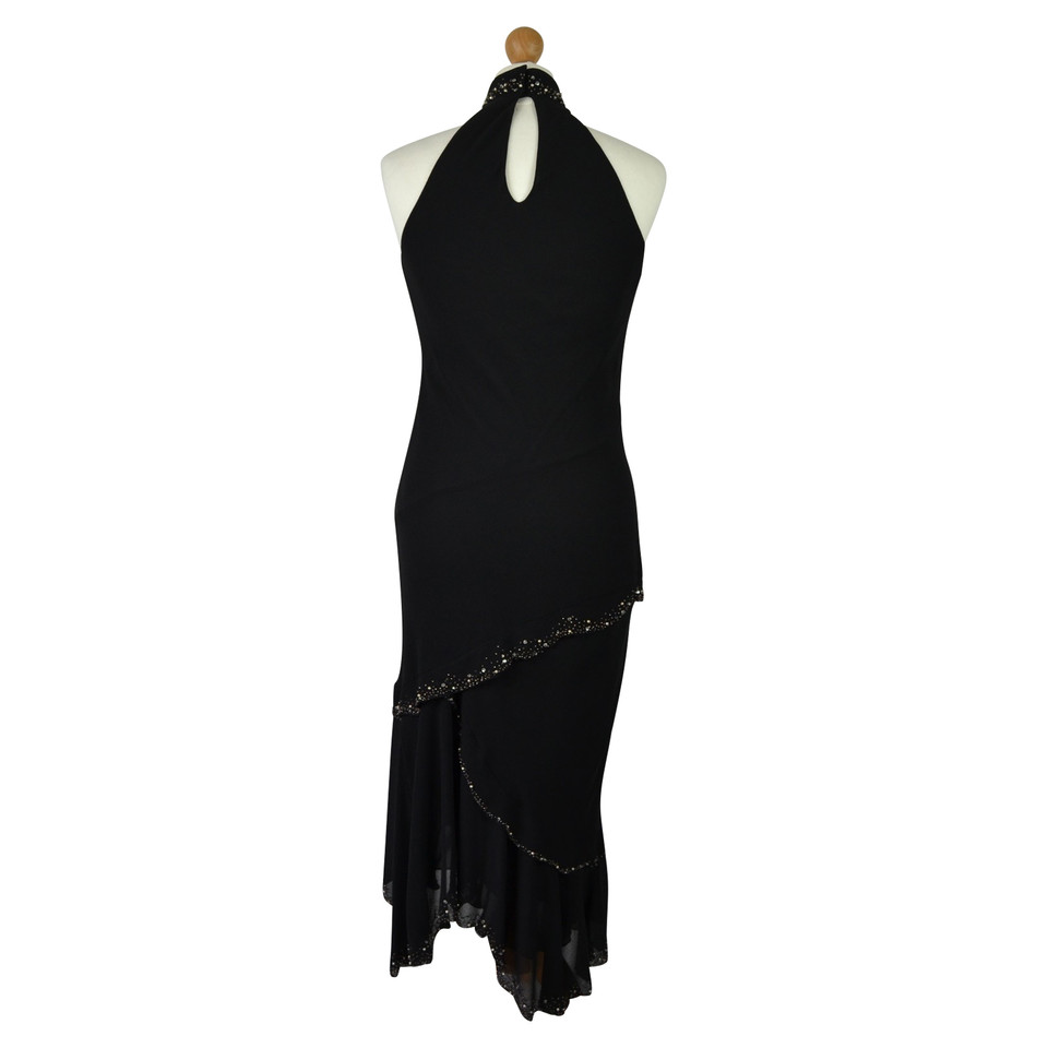 Karen Millen Black silk midi dress