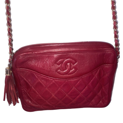 Chanel Camera Bag aus Leder in Rot