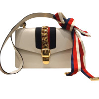 Gucci Sylvie Bag Small Leer in Wit