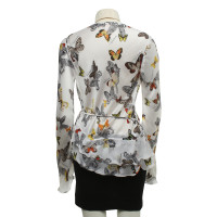 Roberto Cavalli Silk blouse with pattern