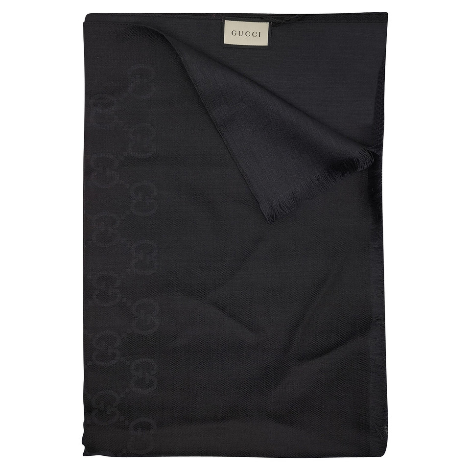 Gucci Scarf/Shawl Wool in Black