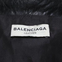 Balenciaga Giacca/Cappotto in Pelle in Nero