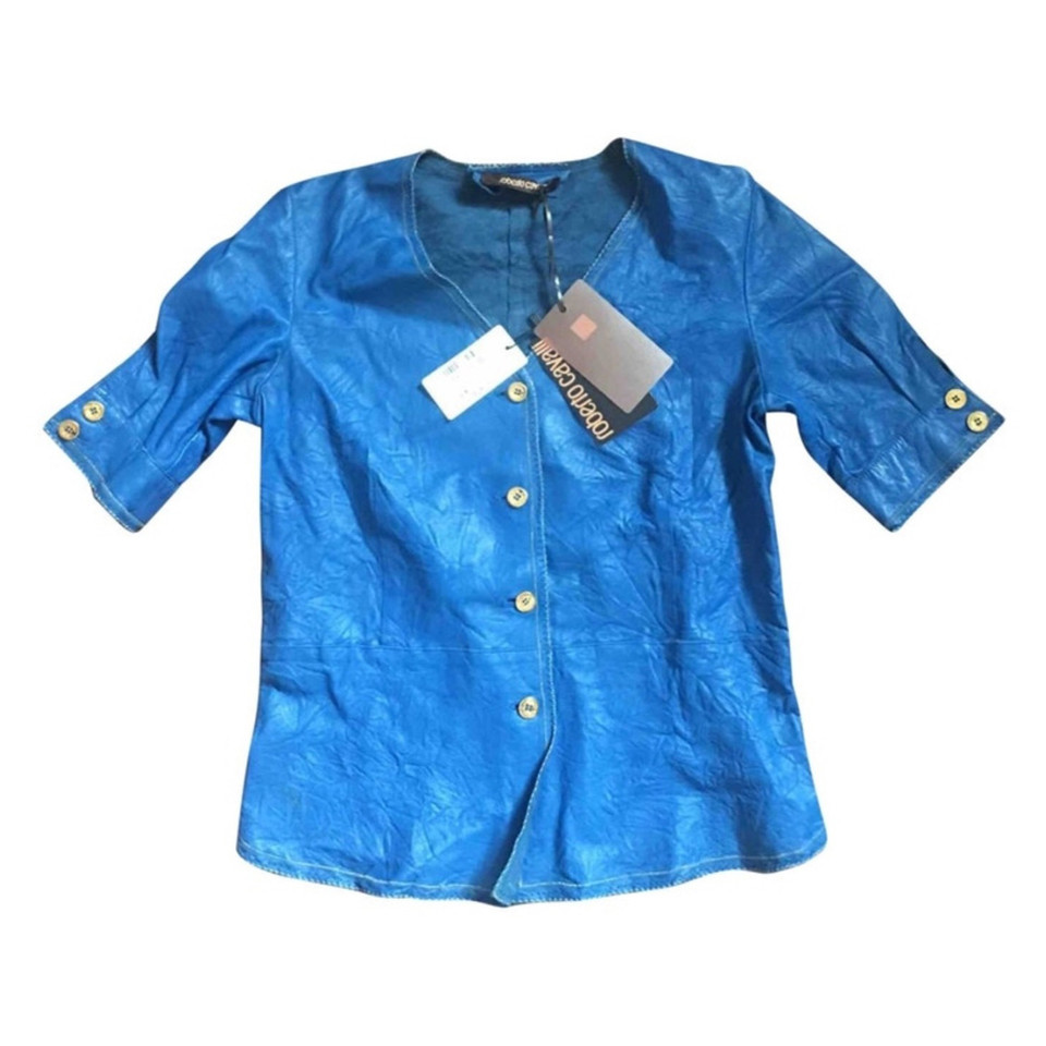 Roberto Cavalli Bovenkleding Leer in Blauw