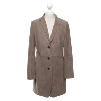 Windsor Leather coat in taupe