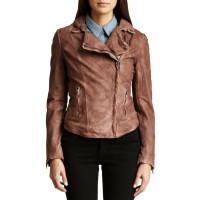 Muubaa Jacket/Coat Leather in Fuchsia