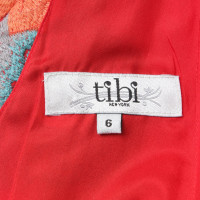 Tibi zijden jurk met borduurwerk