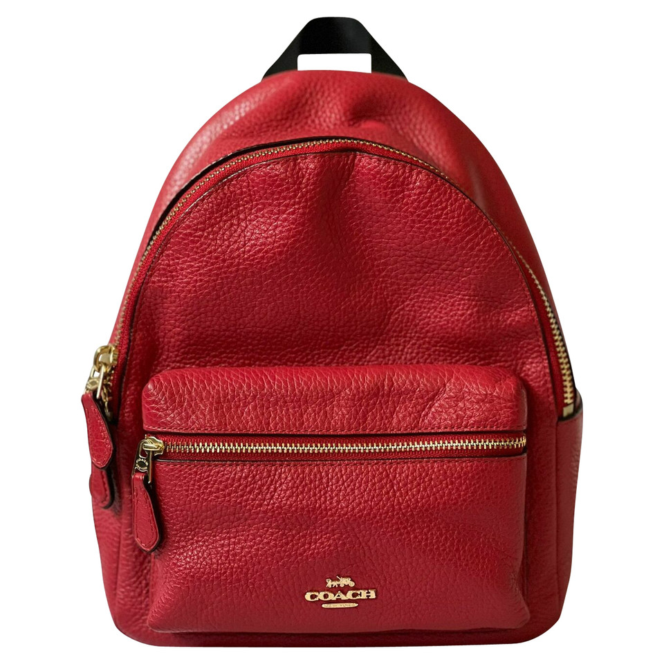 Coach Backpack Canvas in Red