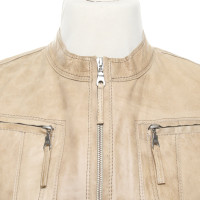Marc Cain Jacket/Coat Leather in Beige
