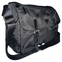 Prada Black nylon messenger bag from Prada