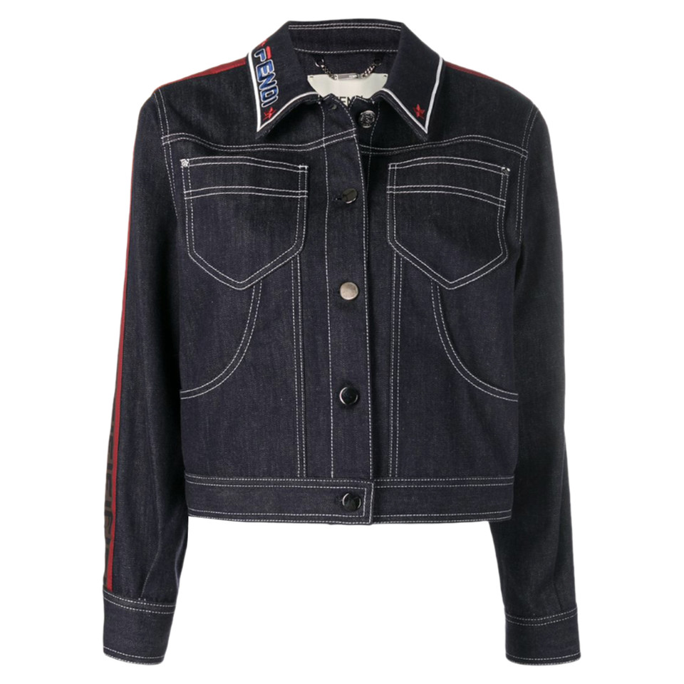 Fendi Jacket/Coat Jeans fabric in Blue