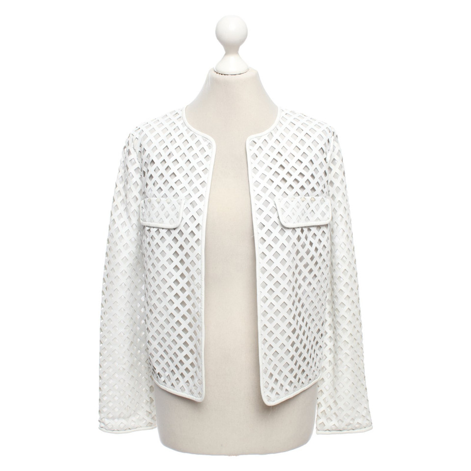 Tory Burch Jacket/Coat Leather in Cream