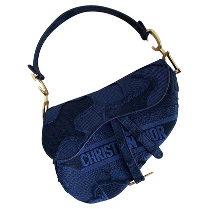 Dior Handbag Cotton in Blue